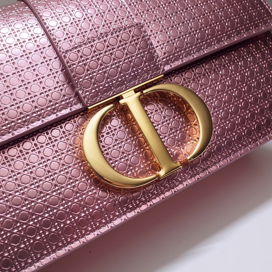 30 Montaigne Chain Bag Pink Purple Calfskin